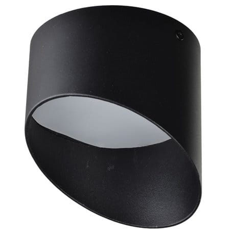 Downlight nowoczesna czarna oprawa sufitowa  Momo średnica 14cm ścięty klosz