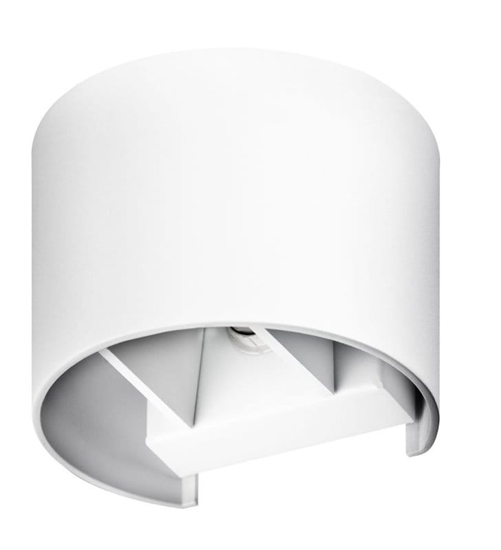 Nowoczesna biała lampa ścienna Leticia2 do wnętrz minimalistycznych industrialnych