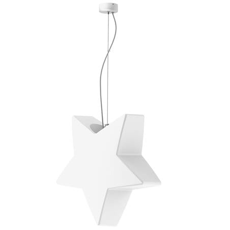 Oryginalna biała lampa wisząca do ogrodu w kształcie gwiazdki Star
