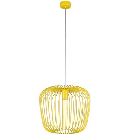 Lampa wisząca Eden żółta z drutu nowoczesna do pokoju dziecka do jadalni kuchni salonu pokoju dziennego