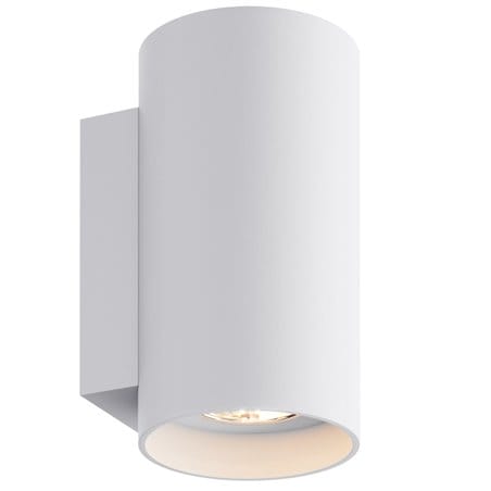 Biała lampa ścienna Sandy okrągła metalowa styl nowoczesny minimalistyczny Zuma