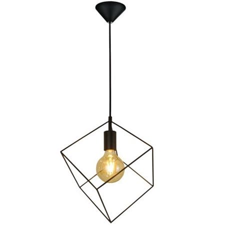 Lampa wisząca Cubo czarna minimalistyczna druciana