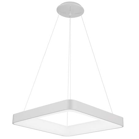 Lampa wisząca do salonu Giacinto LED biała kwadratowa ramka nowoczesna Italux