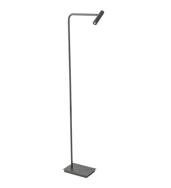 Prosta czarna nowoczesna minimalistyczna czarna lampa podłogowa Fler