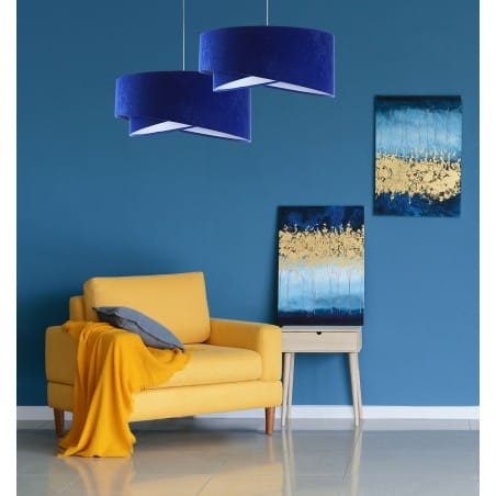 Kobaltowa lampa wisząca Rinea do salonu sypialni jadalni kuchni