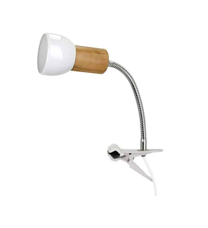 Lampa mocowana na klips Svenda Clips włącznik na kablu giętkie ramię flexo
