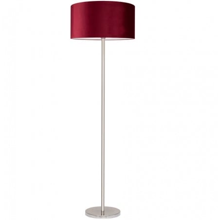 Lampa podłogowa Scarlett bordowy abażur z materiału do salonu sypialni