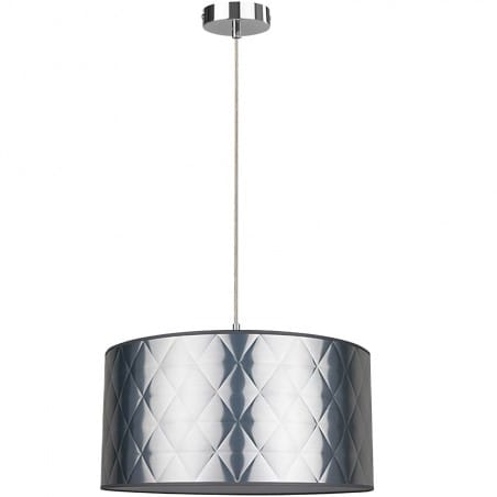 Nowoczesna lampa wisząca Maxima 50cm srebrna dekoracyjny abażur do salonu sypialni jadalni kuchni
