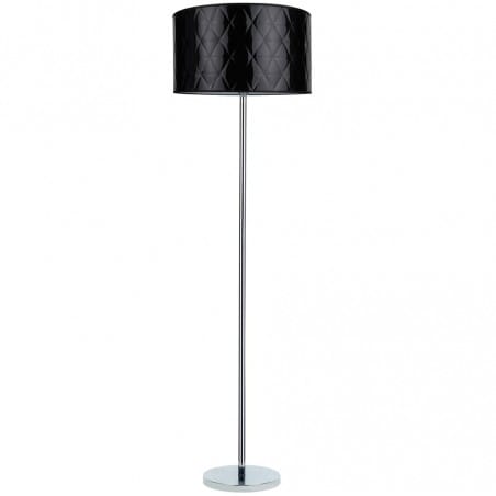 Lampa podłogowa Maxima abażur z czarnego tworzywa do salonu sypialni