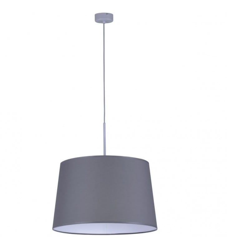Lampa wisząca Remi Gray szara abażur średnica 45cm do salonu sypialni jadalni nad stół