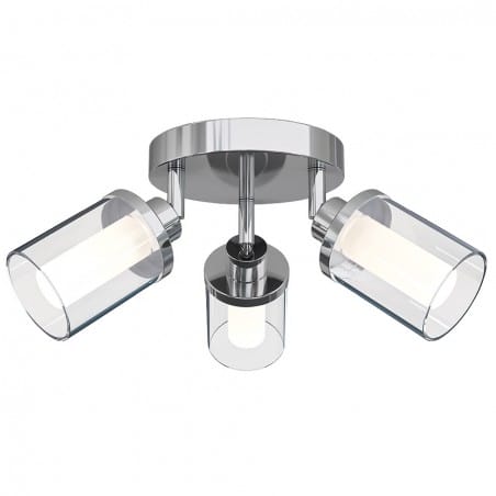 Lampa sufitowa łazienkowa Vista chrom 3 klosze- DOSTĘPNA OD RĘKI