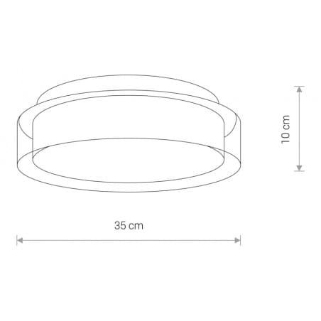 Okrągły plafon łazienkowy Pan LED 35cm podwójny klosz naturalna barwa światła 4000K