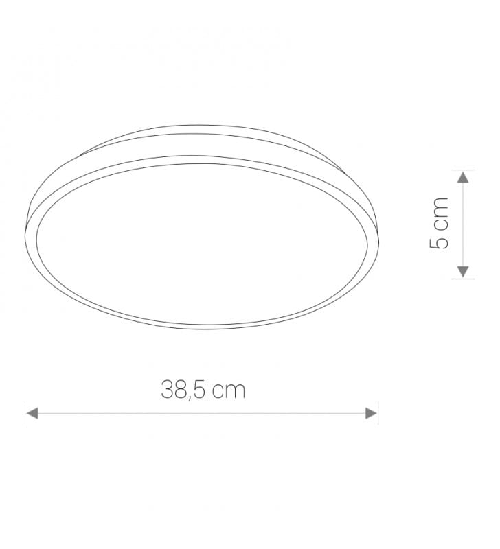 Biały okrągły plafon łazienkowy Agnes Round LED 38,5cm naturalna barwa światła 4000K 2000lm IP44