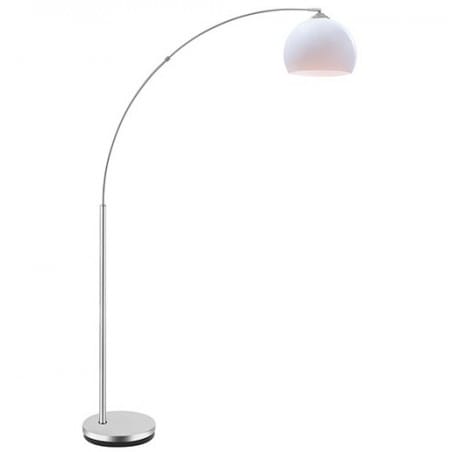 Niska lampa podłogowa na wysięgniku Gio Eco biały klosz - DOSTĘPNA OD RĘKI