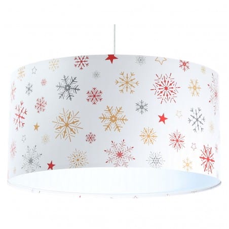 Biała lampa wisząca ze świątecznym dekorem Holidays4 do pokoju dziecka salonu jadalni kuchni sypialni 3 rozmiary