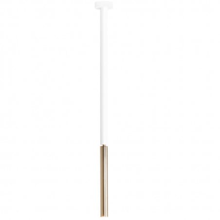 Biało złota lampa sufitowa Stick w stylu nowoczesnym ruchomy klosz wysokość 54cm