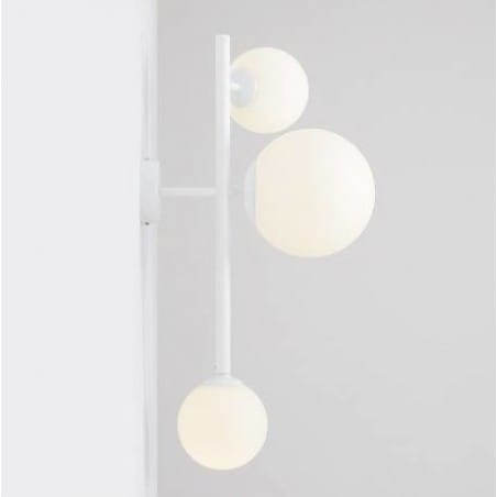 Lampa ścienno sufitowa Dione kolor biały z 3 kloszami do salonu sypialni na korytarz
