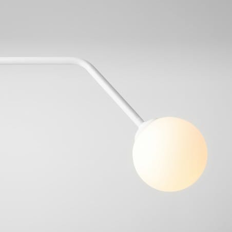 Lampa wisząca Pure prosta forma nowoczesna biała z 2 kloszami nad stół do jadalni kuchni salonu