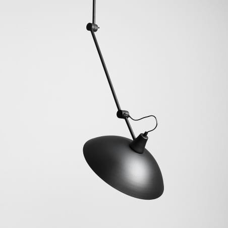 Lampa wisząca sufitowa Melos czarna loftowa z regulacją ramienia