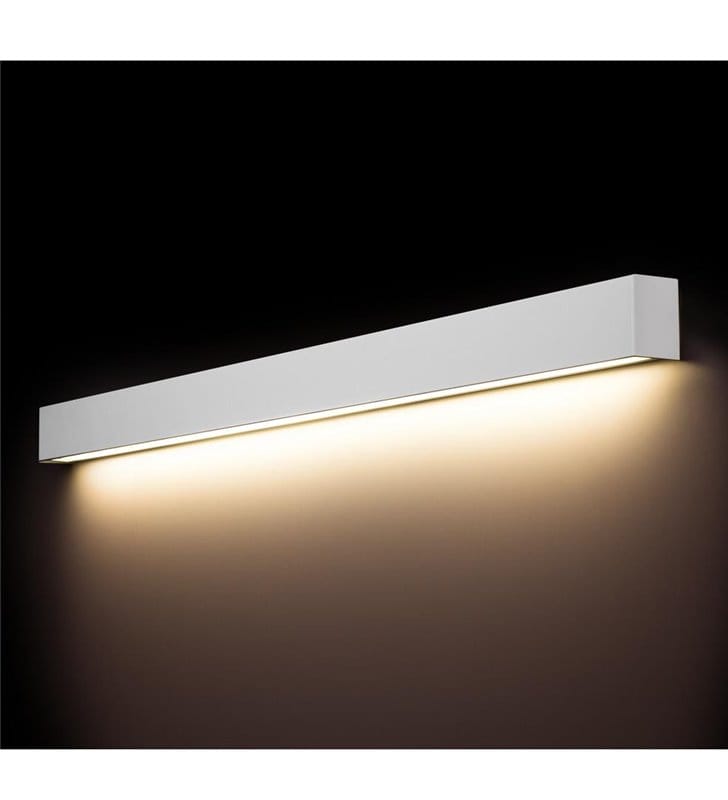 Kinkiet Straight White LED biały podłużny z metalu 122cm