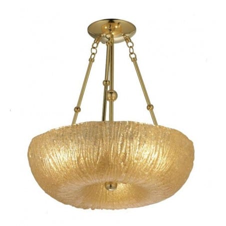 Duża złota klasyczna lampa wisząca Button szklany bursztynowy klosz średnica 75cm