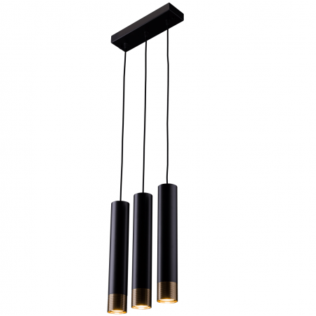 Potrójna nowoczesna czarno patynowa lampa wisząca Eido do salonu sypialni jadalni kuchni
