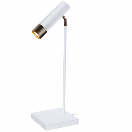 Biało patynowa lampa Eido nowoczesna lampa biurkowa stołowa nocna włącznik na przewodzie