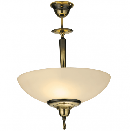 Lampa wisząca sufitowa Onyx Opal kolor patyna połysk klosz ecru stylowa elegancka w stylu klasycznym