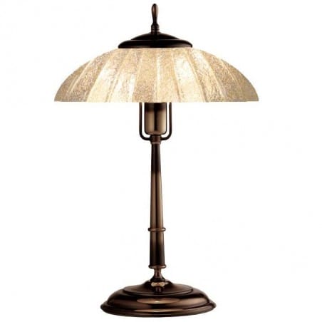 Lampa gabinetowa lub na komodę z mosiądzu Onyx Kryształ patyna mat szklany klosz wysokość 55cm włącznik na przewodzie