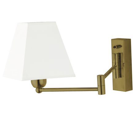 Kinkiet Rotto II składane ramię biały abażur włącznik na lampie np. do sypialni przy łóżku do czytania