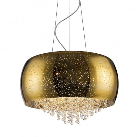 Złota elegancka dekoracyjna lampa wisząca z kryształami Vista - OD RĘKI