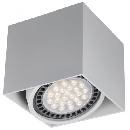 Biała kwadratowa lampa sufitowa natynkowa downlight Box żarówka GU10 ES111