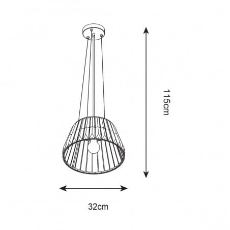 Lampa wisząca Paria nowoczesna wykonana z tworzywa średnica 32cm