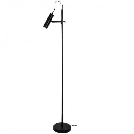 Czarna nowoczesna lampa podłogowa Tenso do sypialni salony styl minimalistyczny