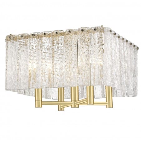 Szklana lampa sufitowa plafon Palace wykończenie matowe złoto do eleganckich stylowych wnętrz klasycznych i nowoczesnych
