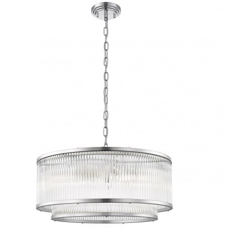 Sergio elegancka lampa wisząca do salonu jadalni kuchni lub sypialni klosz 50cm ze szklanych pręcików