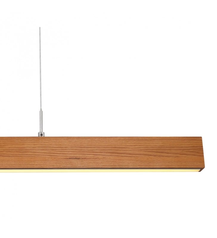 Pozioma lampa wisząca z drewna Molino LED ściemniacz dotykowy na lampie