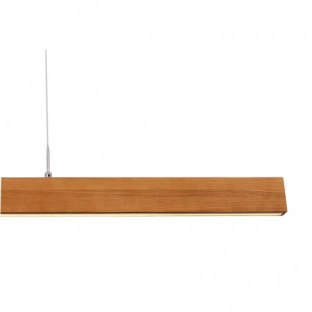 Drewniana podłużna pozioma lampa wisząca Molino LED 120cm ściemniacz dotykowy na kloszu