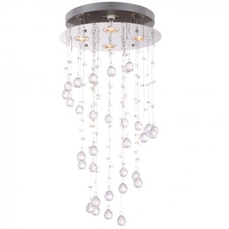 Lampa wisząca St. Tropez okrągłą ze spiralą akrylowych kryształów nowoczesna styl glamour