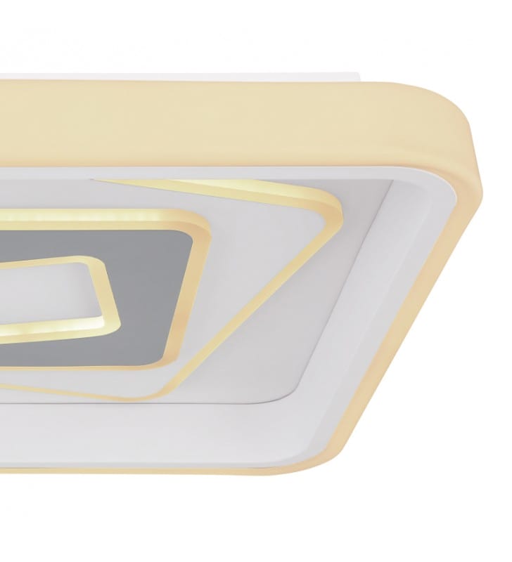 Plafon kwadratowy Pesaro LED 55cm zdalne sterowanie zmiana barwy światła