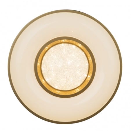 Akrylowy okrągły plafon ze złotym wykończeniem Colla 41cm akrylowe kryształki
