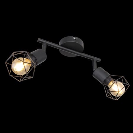 Czarna 2 punktowa metalowa lampa sufitowa np. na przedpokój Xara I- OD RĘKI