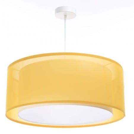 Lampa wisząca z abażurem Isadora 60cm żółta duża 60cm 3x60cm