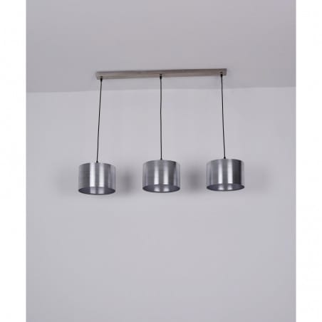 Potrójna nowoczesna wisząca lampa Sinni 3 zwisy na belce do salonu do jadalni nad stół