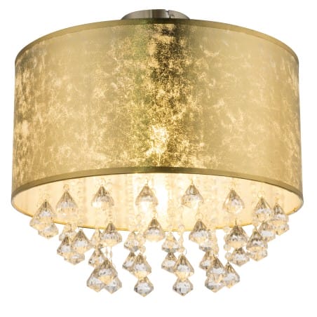Plafon Amy abażur złoty przecierany akrylowe kryształki 40cm styl glamour