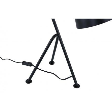 Lampa stołowa Sotto czarna nowoczesna na 3 nogach włącznik na kablu