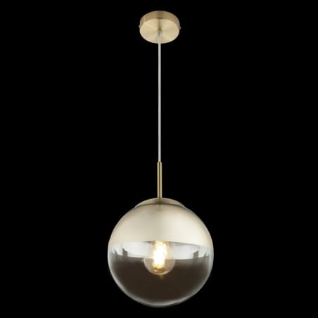 Złota lampa wisząca Varus szklana 2 kolorowa kula 20cm Globo Lighting