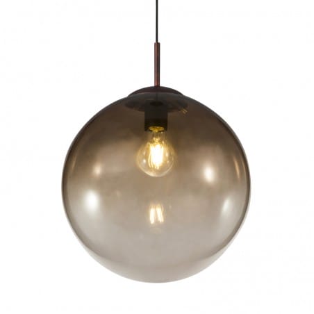 Brązowo bursztynowa lampa wisząca Varus 30cm szklana kula