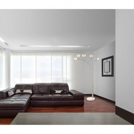 Wysoka lampa podłogowa Classic Style 5 kloszy styl nowoczesny ze ściemniaczem