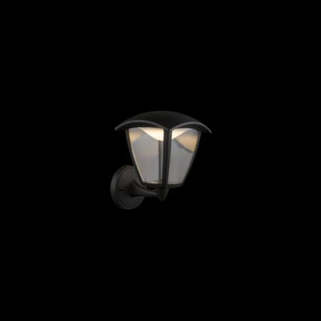 Czarny kinkiety ogrodowe Delio LED IP44 lampa ścienna zewnętrzna góra